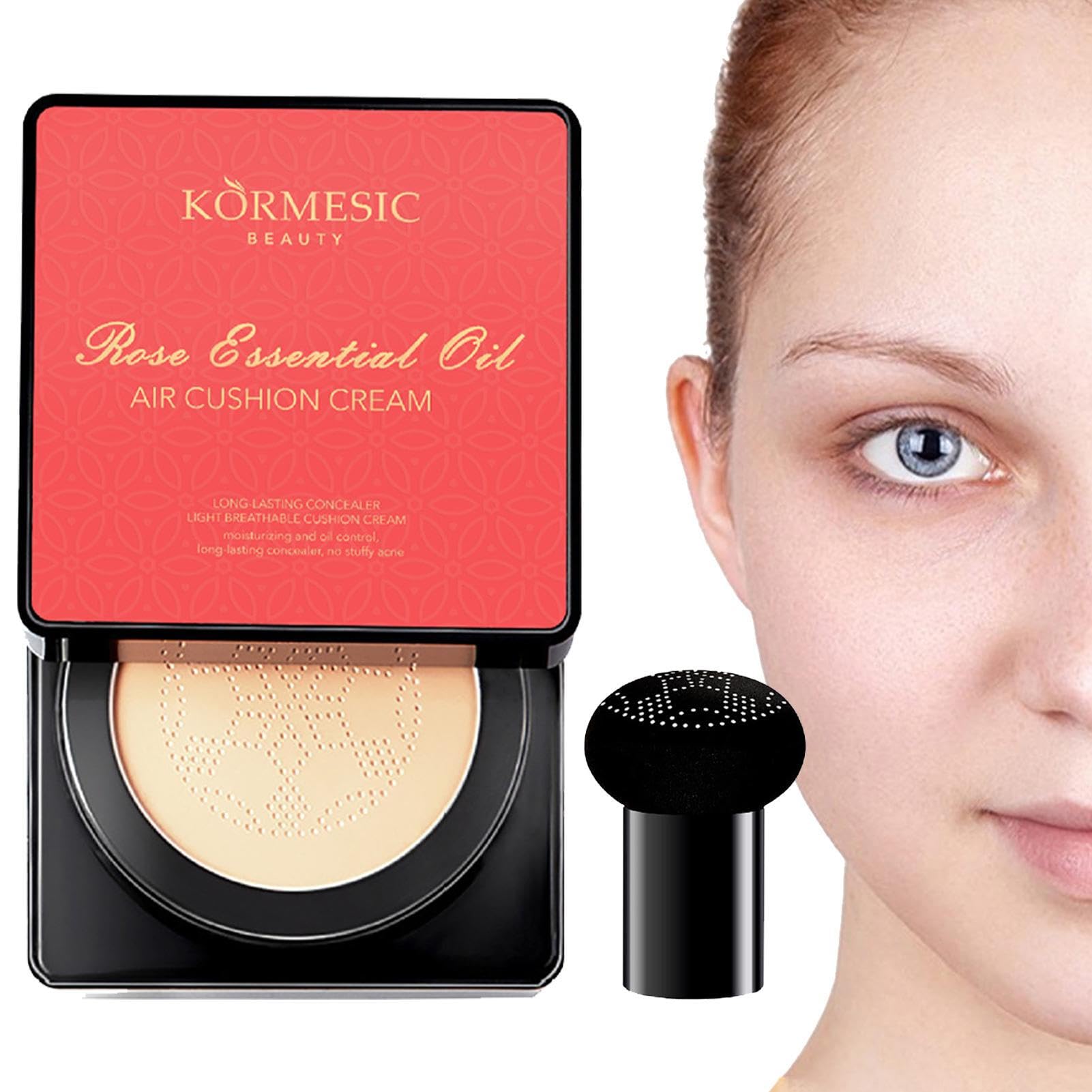 Foundation Cushion,Air Cushion BB Cream - Mushroom Cushion Moisturizing, Hydrating, Covering Blemishes For Wedding, Party, Great Gifts For Birthday Gifts