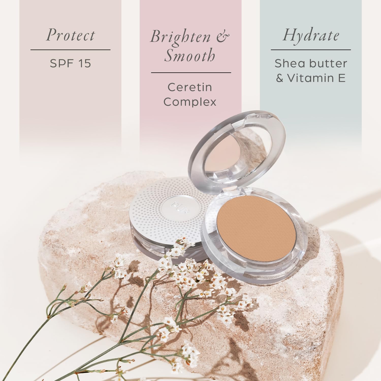 PÜR 4-in-1 Pressed Mineral Makeup SPF 15 Powder Foundation with Concealer & Finishing Powder- Medium to Full Coverage Foundation- Mineral-Based - Cruelty-Free & Vegan Friendly