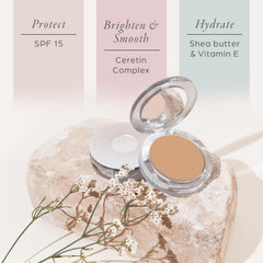 PÜR 4-in-1 Pressed Mineral Makeup SPF 15 Powder Foundation with Concealer & Finishing Powder- Medium to Full Coverage Foundation- Mineral-Based - Cruelty-Free & Vegan Friendly
