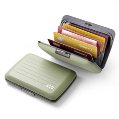 Aluminium Smart Case V2 Wallet - Metal Clasp - RFID Blocking Card Holder - Holds up to 10 Cards and Banknotes - Matt Paint Cactus Green