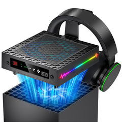 [LED Display] Auto Cooling Fan for Xbox Series X with 9 RGB Light Modes
