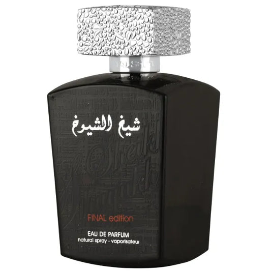 Lattafa Sheikh Al Shuyukh Final Edition, Aromatic, Leather, Woody, Amber Eau de Parfum Spray Long-Lasting Fragrance for Men - 3.4 Ounce / 100 ml
