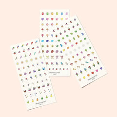Manucurist Nail Art Stickers Summer 3 Sheets Self Adhesive Nail Decals for Salon Quality Manicures Nail stickers for Nail Art Easy & Quick DIY Application Colorful Summer Fruit & Flower Designs
