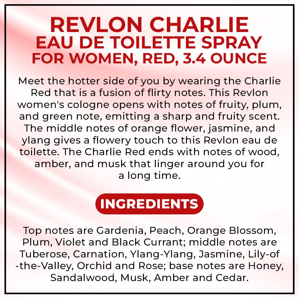 Charlie Red by Revlon for Women - Eau de Toilette, 100ml