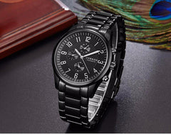 Curren Men's White Dile Stainless Steel Watch 8046