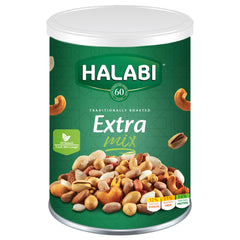 Halabi Extra Mix Mixed Nuts Peanuts, Cashews, Pistachios, Almonds, Chickpeas, Pumpkin Seeds, Hazelnuts - Healthy Baked Snacks- 400g