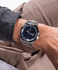 GUESS Men's 42mm Watch - Black Strap Black Dial Black Case