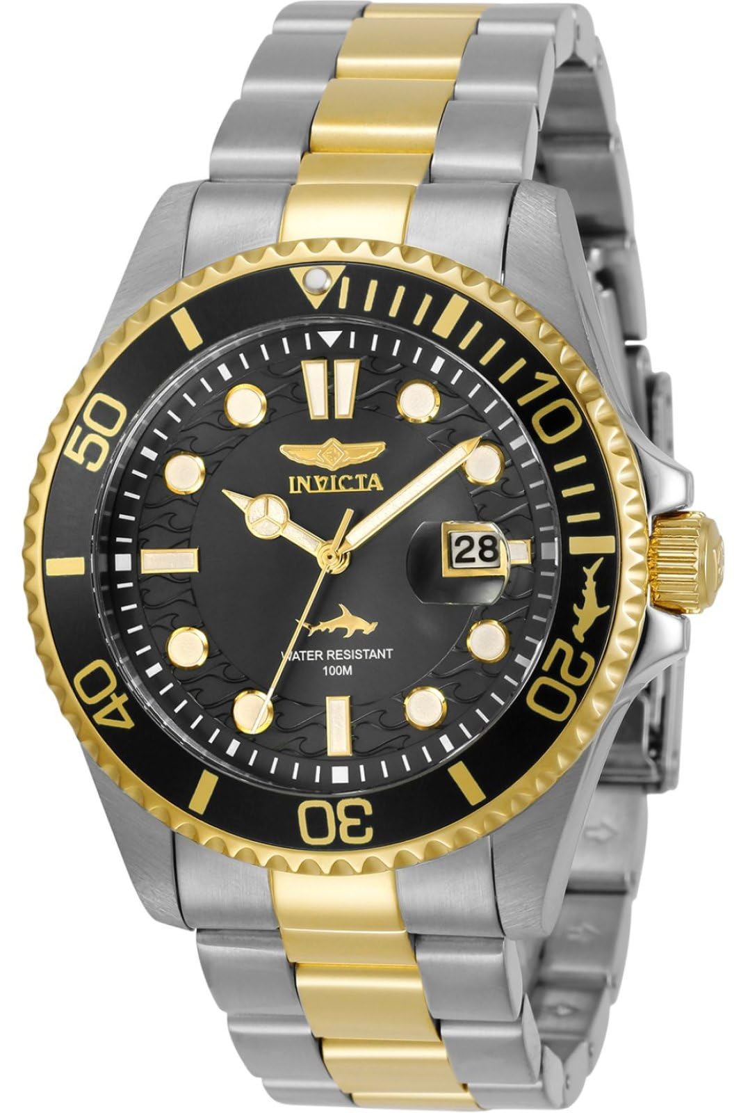 Invicta Men's Pro Diver Quartz Watch with Stainless Steel Strap, Two Tone, 22 (Model: 30023), Two Tone, 43 mm, Quartz Watch,Diver - Multicolor