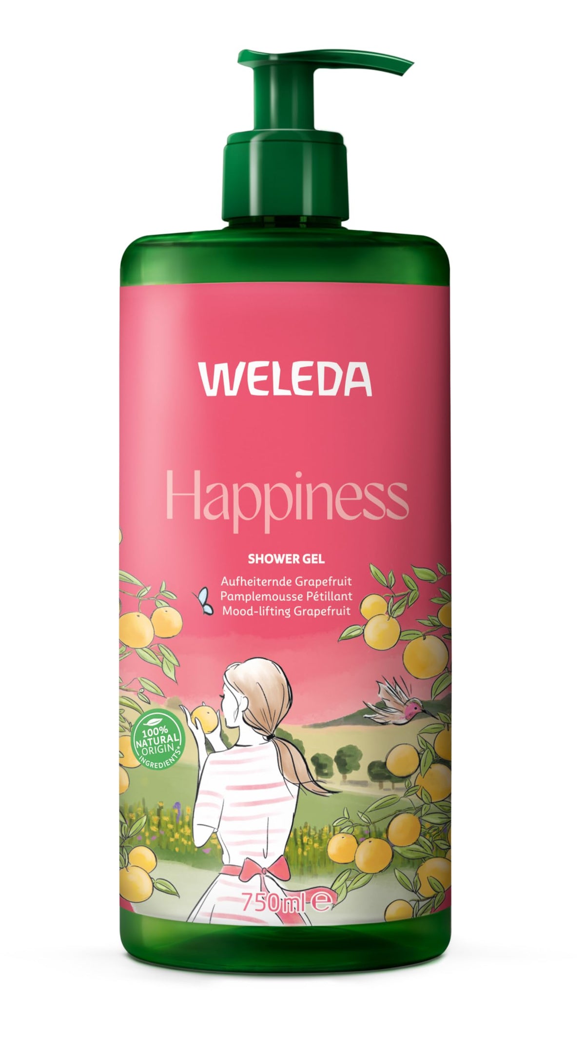 Weleda Happiness Body Wash with Grapefruit, 750ml