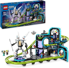 LEGO City Robot World Roller-Coaster Park Set, Creative Building Toy for 8 Plus Year Old Boys & Girls, Fairground Playset with 8 Minifigures, Fun Gift for Kids 60421