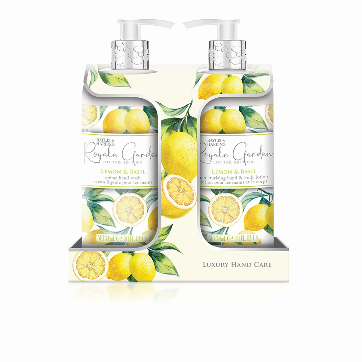 Baylis & Harding Royale Garden Lemon & Basil Hand Wash and Lotion Set - Vegan Friendly