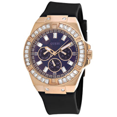 GUESS Women's Quartz Watch with Analog Display and Silicone Strap GW0118L1