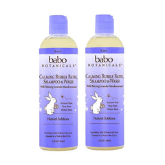 Babo Botanicals Natural Lavender Meadowsweet 3 In 1 Baby Bubble Bath Shampoo Wash - Sulfate Free, 15 Ounce - 2 Pack