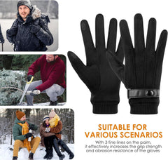 Excefore Winter Gloves Men Women Touch Screen Glove Cold Weather Warm Gloves Freezer Work Gloves Suit for Running Driving Cycling Working Hiking （Uniform Size）