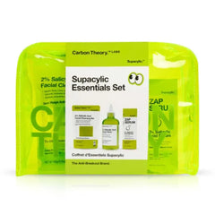 Carbon Theory Salicylic Acid Skincare Essentials Set for Blemish Prone Skin, Includes Face Serum, Toner and Face Cleansing Bar