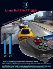 Wireless Mobile Gaming Controller Hall Effect Controller, Phone Controller Support Phone Case, Analog Trigger, Play Call of Duty, Genshin Impact, Minecraft, Roblox, Cloud Joystick for ios Android