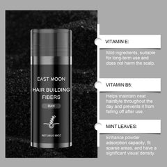 Keratin Hair Building Fibers, Black Hair Powder for Thinning Hair, Salon-Grade Thickening Fibers for Women & Men, Natural-Looking Coverage