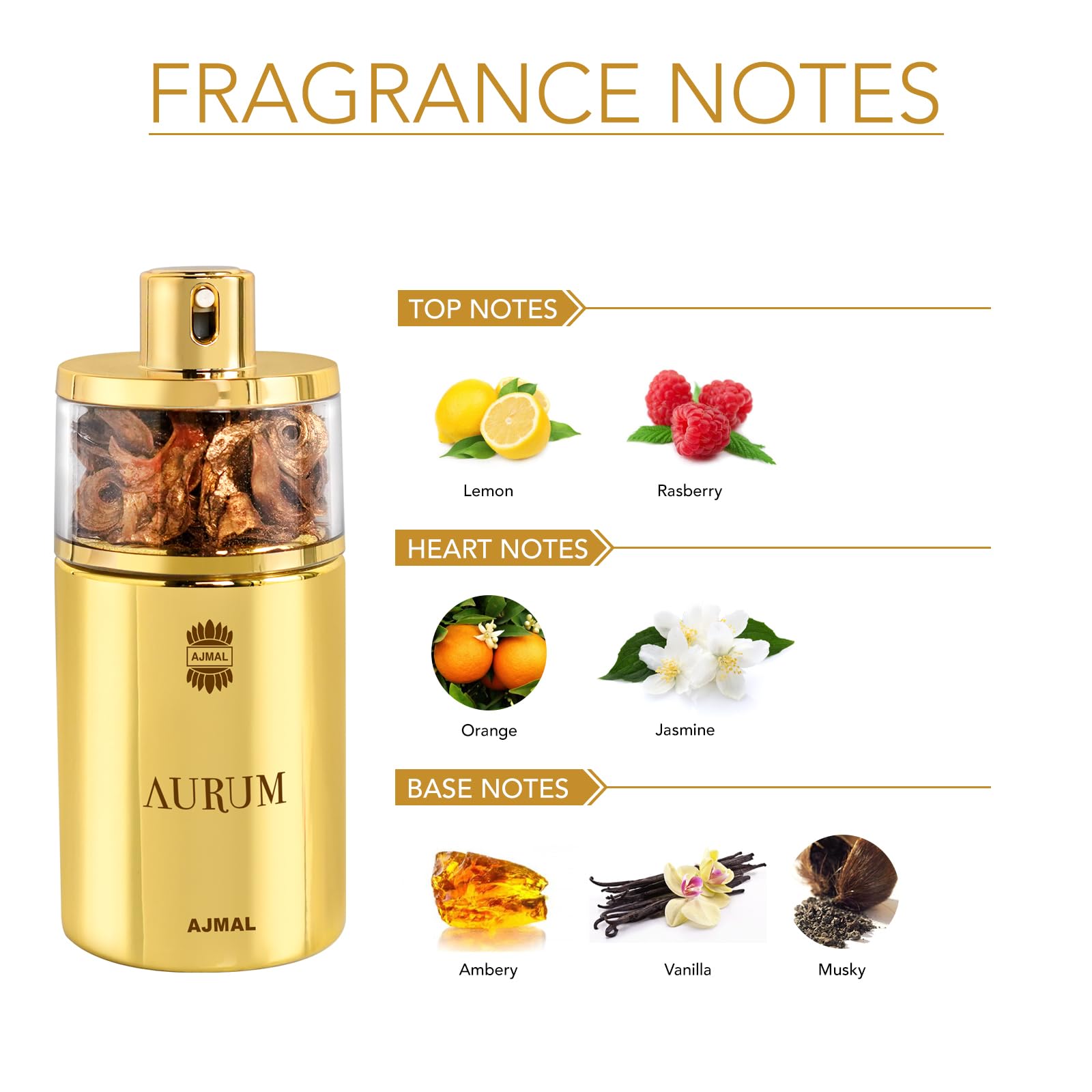 Ajmal Perfumes Aurum Perfumes For Women Eaude Parfum, 75 Ml