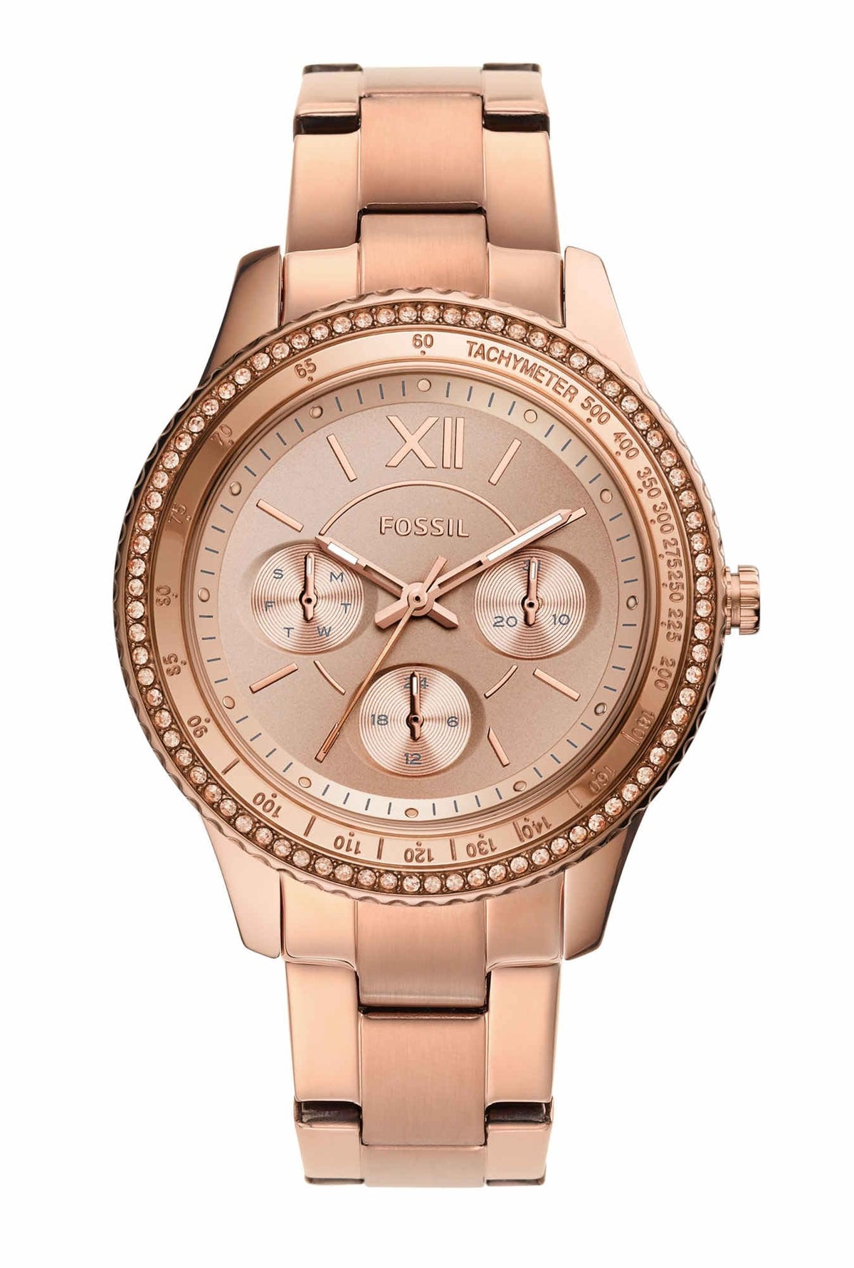 Fossil Stella Sport Analog Rose Gold Dial Women's Watch-ES5106