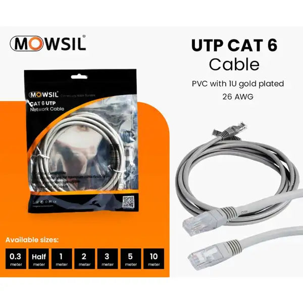 Mowsil Cat6 UTP Ethernet RJ45 Patch Lan Cable 250MHz