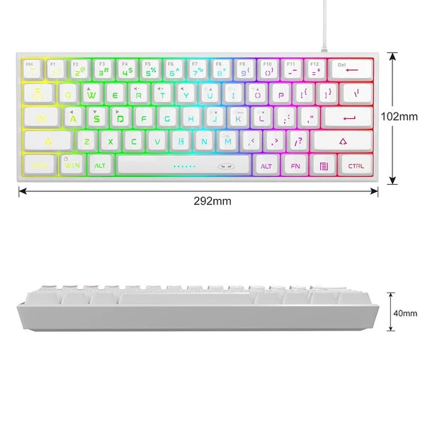 MageGee TS91 Wired Membrane RGB Gaming Keyboard