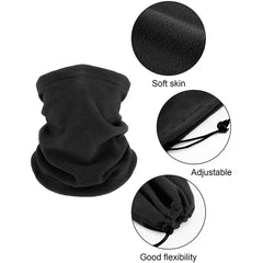 KITPIPI 4-Pack Winter Neck Warmers Gaiter Set – Windproof Face Masks for Cold Weather (Black, Blue, Dark Gray, Navy Blue)