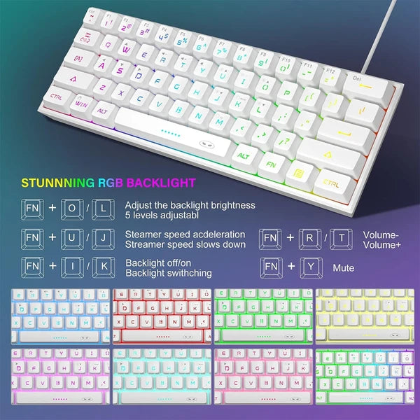 MageGee TS91 Wired Membrane RGB Gaming Keyboard