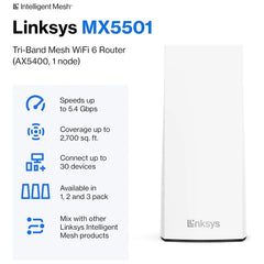 Linksys AX5400 Atlas Pro 6 Dual-Band Mesh Wi-Fi 6 Router System