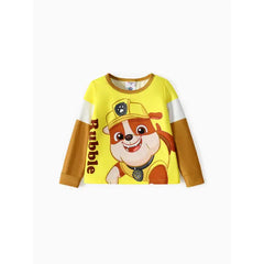 Patpat PAW Patrol Toddler Girl/Boy Skye Chase Rubble Marshall Colorblock Long-sleeve Tee Yellow