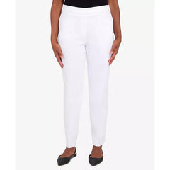 Alfred Dunner Petite Mid-Rise Pull On Straight Leg Denim Pants, Petite & Petite Short