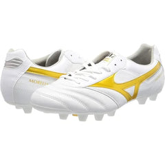 Mizuno Morelia II Elite Football Shoes White/Gold UK 10