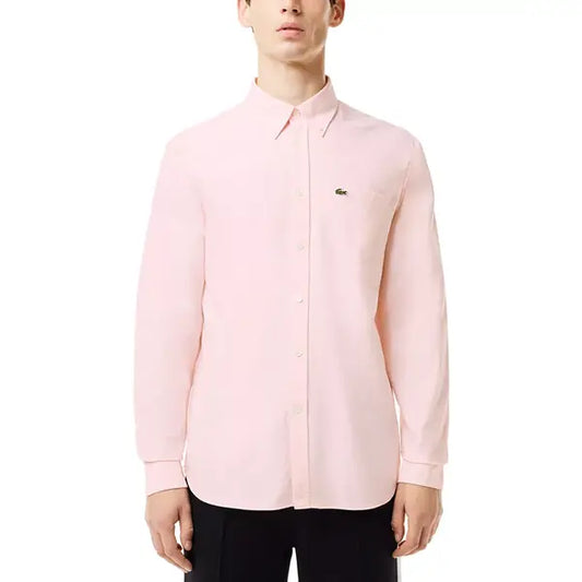 Lacoste Men's Woven Long Sleeve Button-Down Oxford Shirt