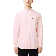 Lacoste Men's Woven Long Sleeve Button-Down Oxford Shirt