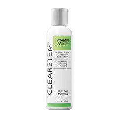 CLEARSTEM VITAMINSCRUB – Antioxidant Exfoliating Face & Body Scrub Cleanser with Vitamin C, Hemp & Bamboo | Acne-Safe, Gluten-Free, Cruelty-Free | Brightening & Smoothing Skin Care – 6 fl oz
