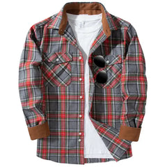 SWISSWELL Mens Flannel Plaid Shirts Casual Button Down Flannel Plaid Shackets for Men Long Sleeve Casual Plaid Jackets