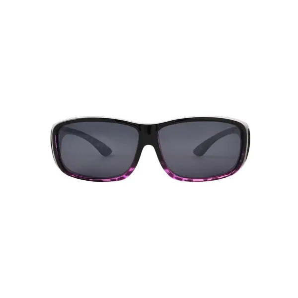 Solar Shield Dioptics Fits Overs Women's Tortoise Fashion Sunglasses Purple