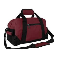 DALIX 14" Small Duffel Bag Gym Duffle Two Tone in Black with Shoulder Strap