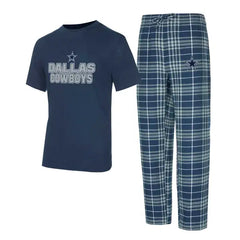 Men's Concepts Sport Navy/Gray Dallas Cowboys Vector T-Shirt & Flannel Pants Sleep Set