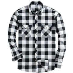 Alimens & Gentle Long Sleeve Button Up Shirt for Men Flannel Shirts Regular Fit