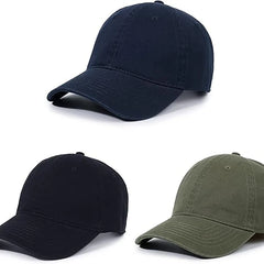 Unisex Cotton Baseball Cap Plain Blank Dad Hat Adjustable Vintage Solid Hat