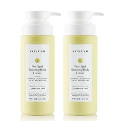 Naturium Bio-Lipid Restoring Moisturizing Body Lotion with Shea Butter, Fragrance Free, 14 oz