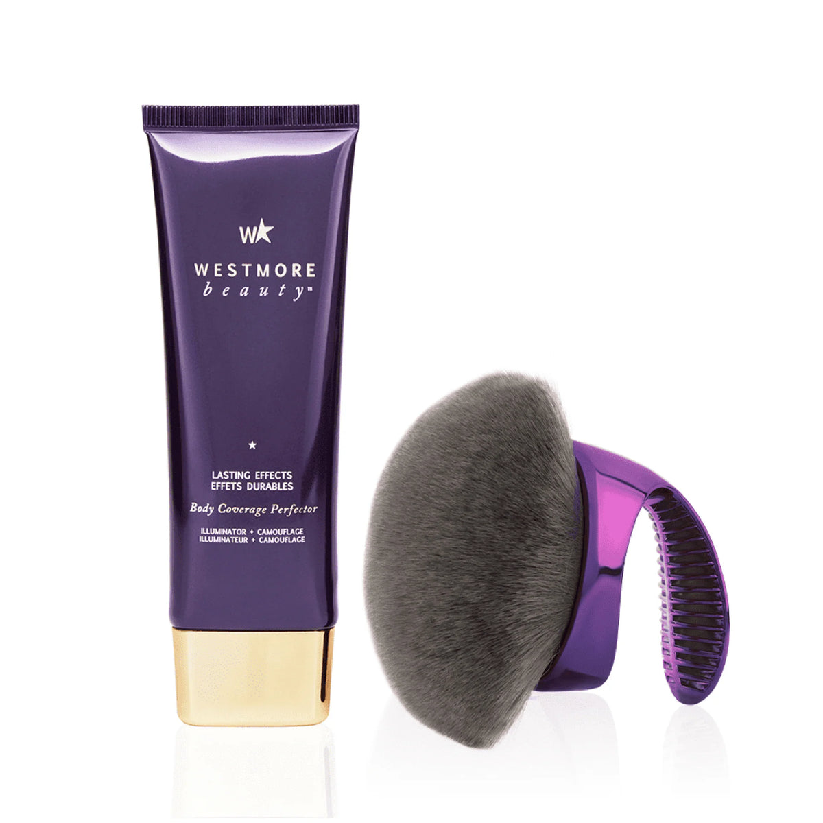 Westmore Beauty Body Coverage Perfector x Blend & Blur Body Brush Kabuki Brush Waterproof Leg & Body Makeup Tattoo Cover Up Makeup