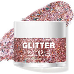 LANGMANNI Holographic Body Glitter Gel for Body, Face, Hair and Lip.Color Changing Glitter Gel Under Light.
