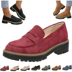 Orthoture-Orthopedic Platform Loafers - Orthoture Orthopedic Shoes Women, Orthoture Womens Round Toe Flats Walking Shoe, Arch Support Slip-On Loafers Suitable for All Foot Shapes