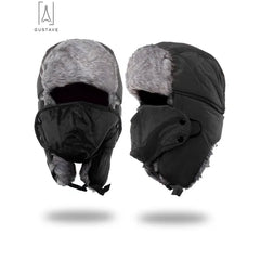Gustave Winter Trapper Hat – Russian Trooper Ushanka with Ear Flaps & Windproof Ski Cap for Men and Women