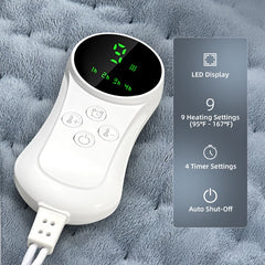 Hingming XXX-Large Heating Pad [33'' x 17''] - Ultra Soft Electric Pad with 9 Heat Settings & Auto Off