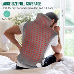 Snailax Heating Pad for Back Pain Relief - Large Electric Heat Pad for Neck and Shoulders