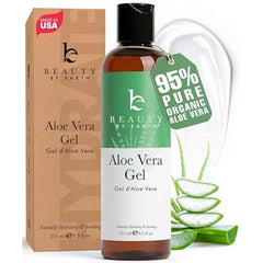 Beauty by Earth After Sun Cooling Aloe Vera Spray USA Made With Organic Aloe Vera Fast Absorbing After Sun Care for Sunburn Relief, Skin Cooling Spray, Sunburn Treatment Spray Lotion for Body