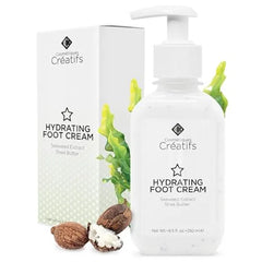 Cosmétiques Créatifs Hydrating Foot Cream for Dry Cracked Heels and Feet, Deep Moisturizing Seaweed Extract and Shea Butter, Restores Soft Supple Skin