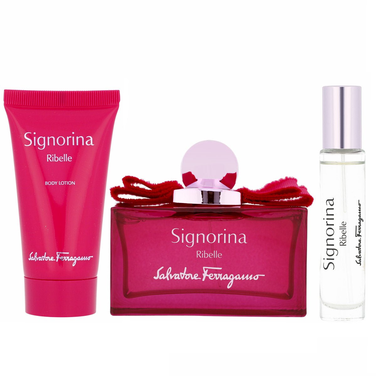 Salvatore Ferragamo Signorina Ribelle Set For Women EDT 100Ml + EDT 10Ml + B Lotion 50Ml - AllurebeautypkSalvatore Ferragamo Signorina Ribelle Set For Women EDT 100Ml + EDT 10Ml + B Lotion 50Ml